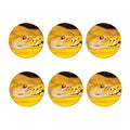 Yellow Python Snake Print Coaster Set