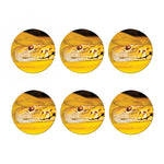 Yellow Python Snake Print Coaster Set