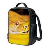 Yellow Python Snake Print Crossbody Lunch Bag