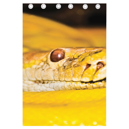 Yellow Python Snake Print Curtain