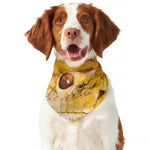 Yellow Python Snake Print Dog Bandana