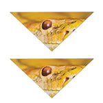 Yellow Python Snake Print Dog Bandana