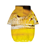 Yellow Python Snake Print Dog Zip Up Hoodie