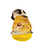 Yellow Python Snake Print Dog Zip Up Jacket