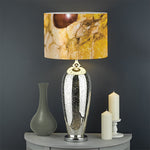 Yellow Python Snake Print Drum Lamp Shade