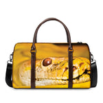 Yellow Python Snake Print Duffle Bag