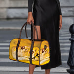 Yellow Python Snake Print Duffle Bag