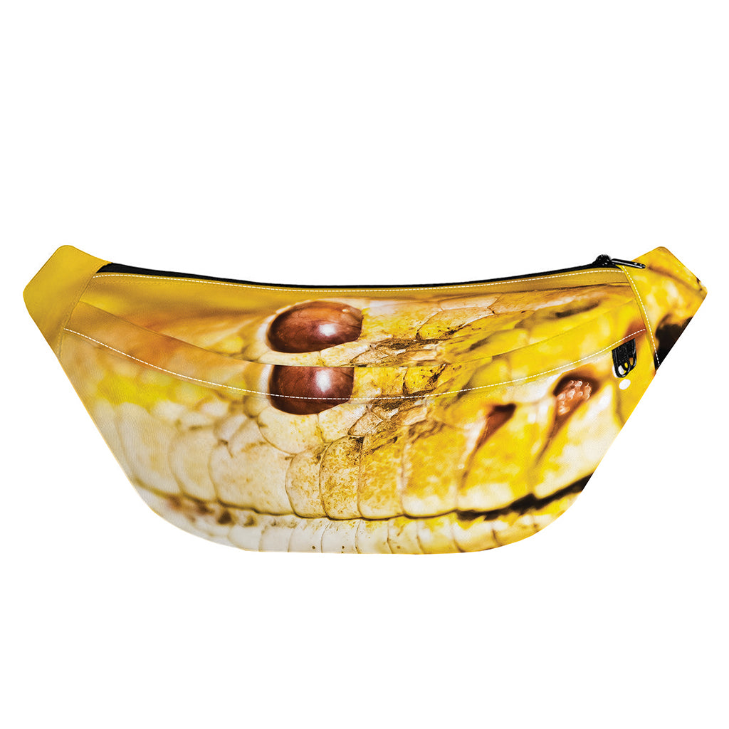 Yellow Python Snake Print Fanny Pack