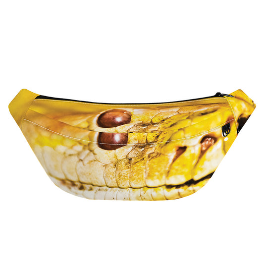 Yellow Python Snake Print Fanny Pack