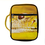 Yellow Python Snake Print Front Pocket Bible Bag