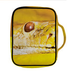 Yellow Python Snake Print Front Pocket Bible Bag