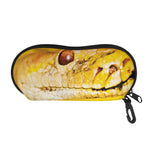 Yellow Python Snake Print Glasses Case