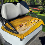 Yellow Python Snake Print Golf Cart Seat Cover