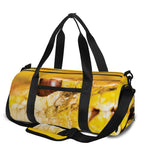 Yellow Python Snake Print Gym Bag