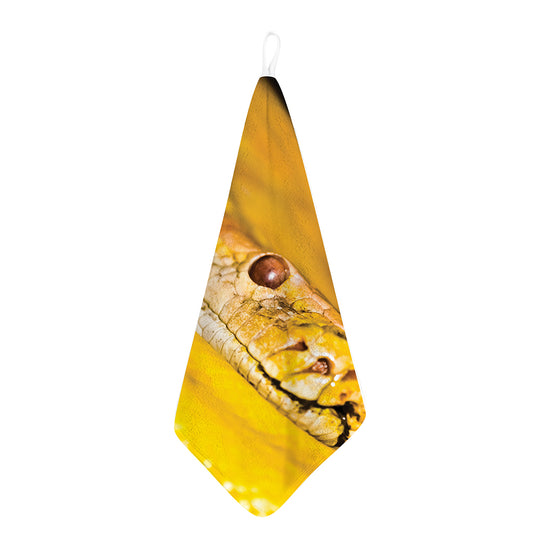 Yellow Python Snake Print Hand Towel