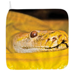 Yellow Python Snake Print Hand Towel
