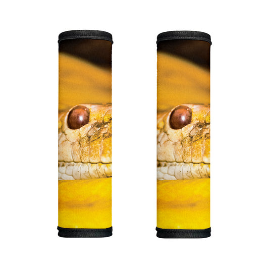 Yellow Python Snake Print Handle Covers