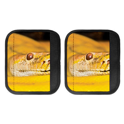 Yellow Python Snake Print Handle Covers