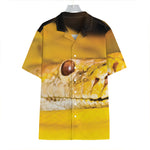 Yellow Python Snake Print Hawaiian Shirt