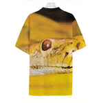 Yellow Python Snake Print Hawaiian Shirt