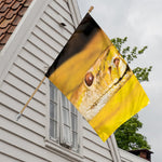 Yellow Python Snake Print House Flag