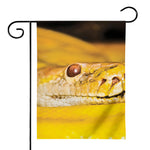 Yellow Python Snake Print House Flag