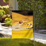 Yellow Python Snake Print House Flag