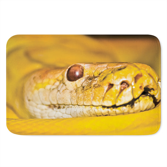 Yellow Python Snake Print Indoor Door Mat