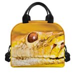 Yellow Python Snake Print Insulated Lunch Bag