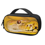 Yellow Python Snake Print Insulin Cooler Travel Case
