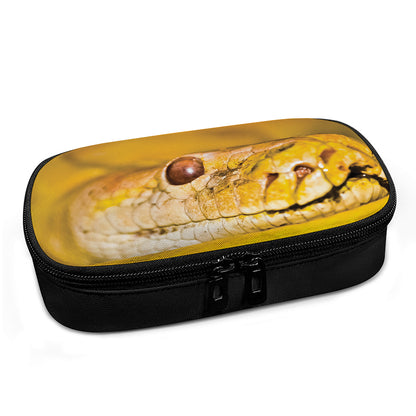 Yellow Python Snake Print Insulin Cooler Travel Case