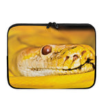 Yellow Python Snake Print Laptop Sleeve