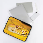Yellow Python Snake Print Laptop Sleeve