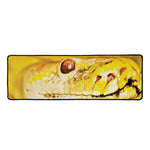 Yellow Python Snake Print Long Kitchen Mat