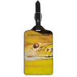 Yellow Python Snake Print Luggage Tag