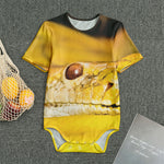 Yellow Python Snake Print Men's Bodysuit