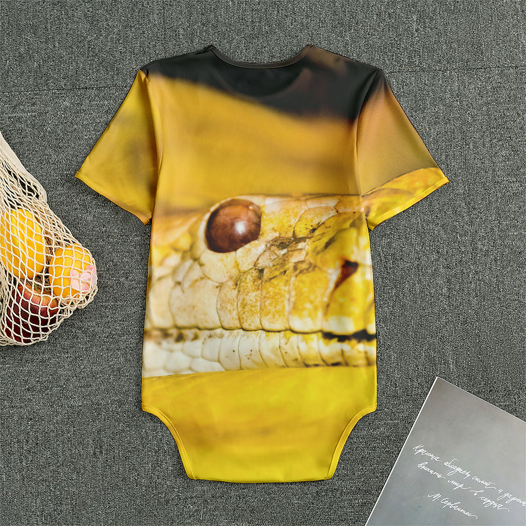 Yellow Python Snake Print Men's Bodysuit