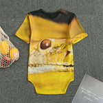 Yellow Python Snake Print Men's Bodysuit