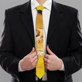 Yellow Python Snake Print Necktie