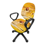 Yellow Python Snake Print Office Chair Cover