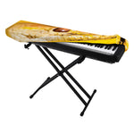 Yellow Python Snake Print Piano Keyboard Cover