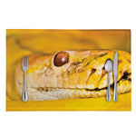 Yellow Python Snake Print Placemat