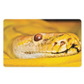 Yellow Python Snake Print Polyester Doormat