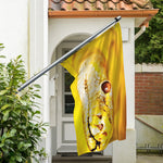 Yellow Python Snake Print Polyester Flag