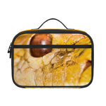 Yellow Python Snake Print Portable Lunch Bag