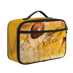 Yellow Python Snake Print Portable Lunch Bag
