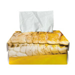 Yellow Python Snake Print Rectangle Tissue Box Cover