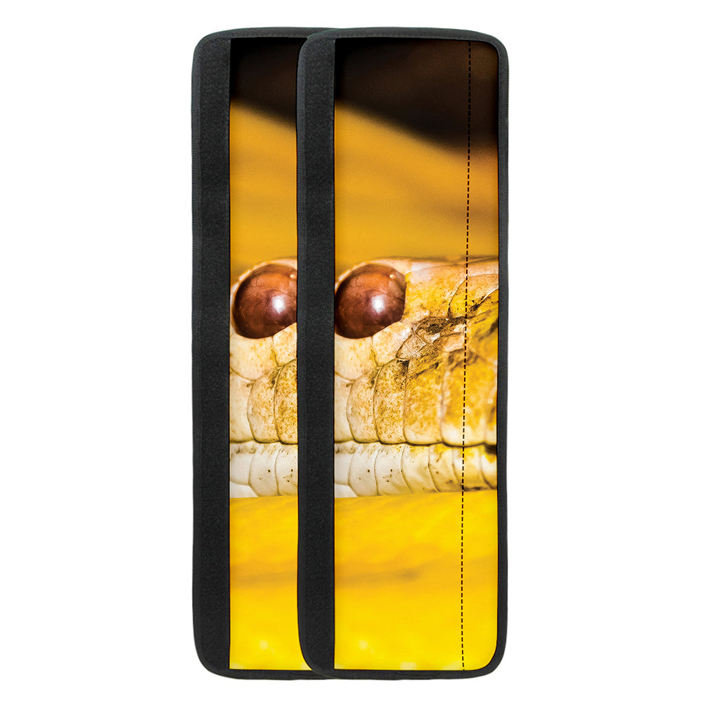 Yellow Python Snake Print Refrigerator Handle Covers