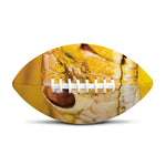 Yellow Python Snake Print Rugby Ball