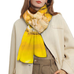 Yellow Python Snake Print Scarf